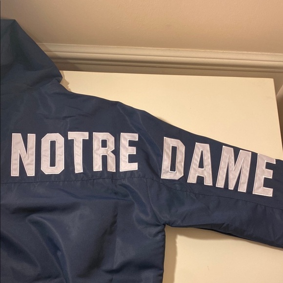 Notre Dame 1/4 Zip Navy Blue & Tan Jacket Windbreaker NWT - Picture 10 of 10